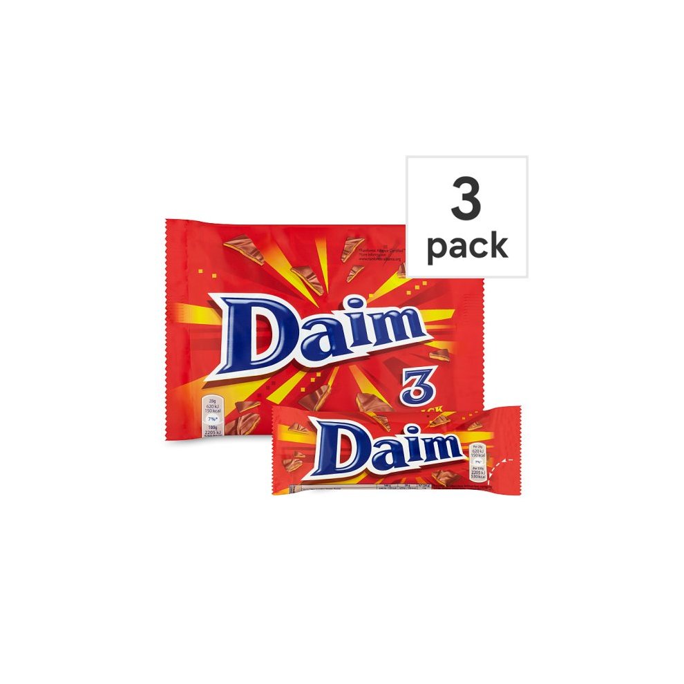 Daim Chocolate Bars Pack of 3 Daim Chocolate Bars Pack of 3